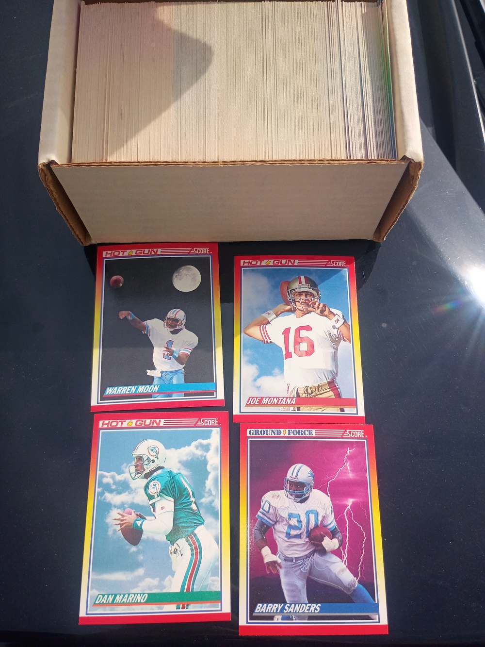 Score Hot Gun & Ground Force Football Card Lot - Red Accent